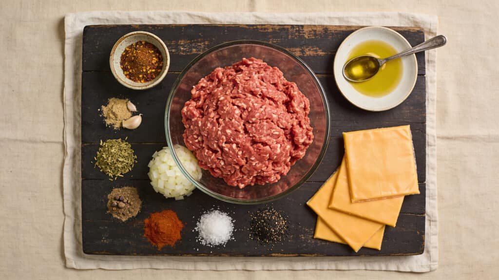 Cheeseburger-Ingredients