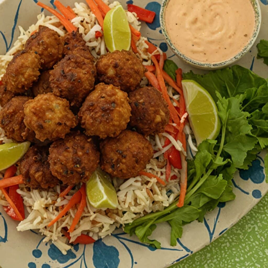 Ainsley Harriott Bahamian-Style Prawn & Coconut Fritters with Calypso Sauce Recipe