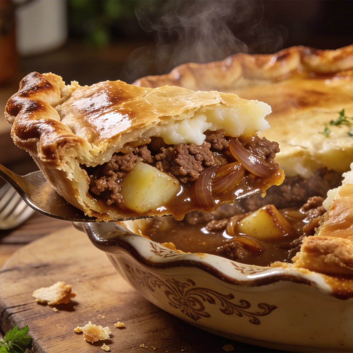 Minced Beef and Potato Pie
