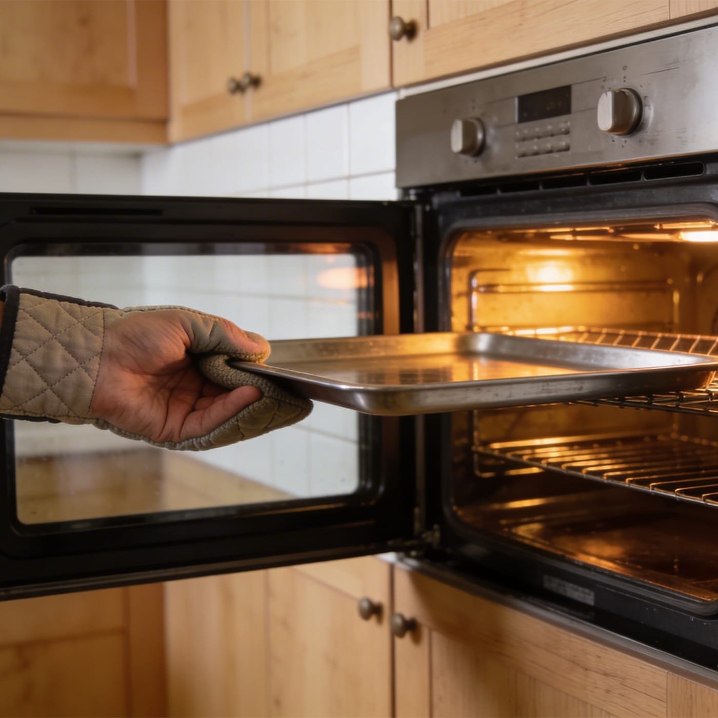 Preheat the oven and prepare the baking tray