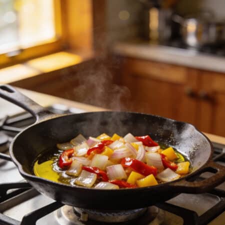 Add the remaining oil to the pan and reduce the heat to medium