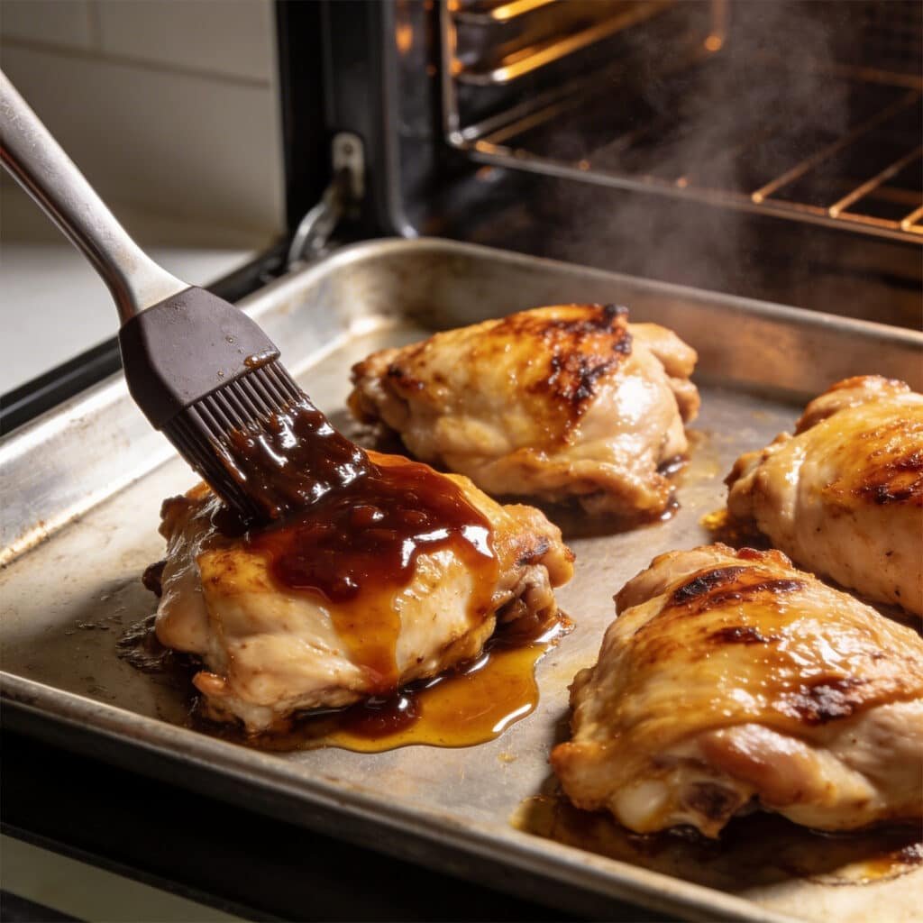 Glaze and finish roasting