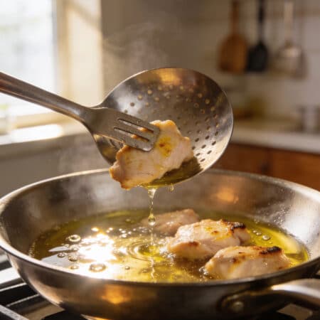 Heat 2 tablespoons of the oil in a paella pan or wide frying pan over a medium-high heat. Fry the chicken for 6-8 minutes