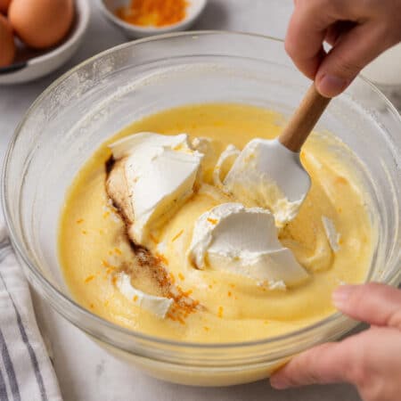 In a large bowl, whisk the egg yolks and caster sugar together until pale and creamy