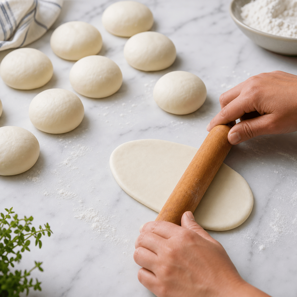 Shape the buns: